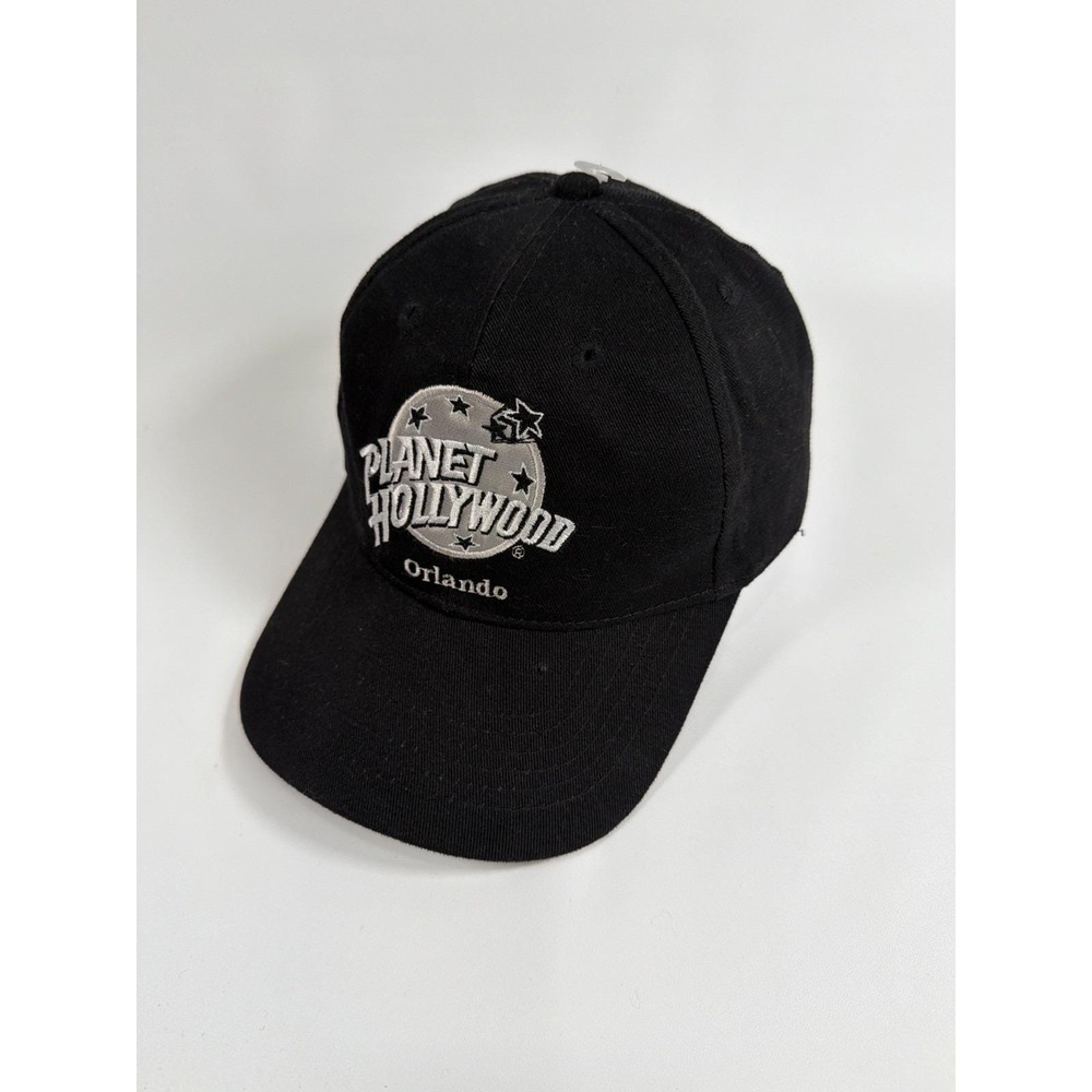 Planet Hollywood Orlando Vintage 1995 Strapback Dad Hat Black Hook and Loop